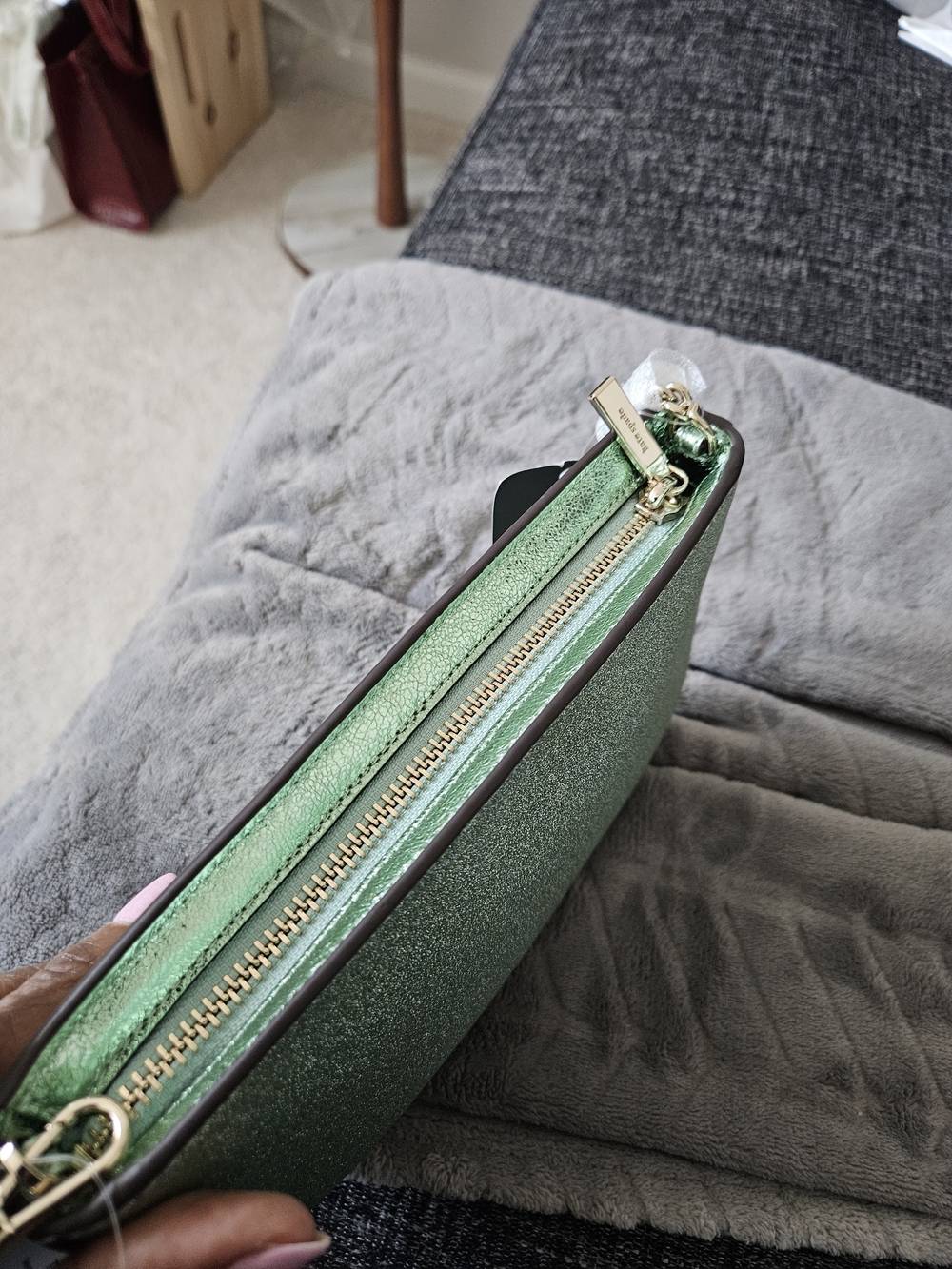 Kate Spade Green Glitter Chain Shoulder Bag - Picture 6 of 12